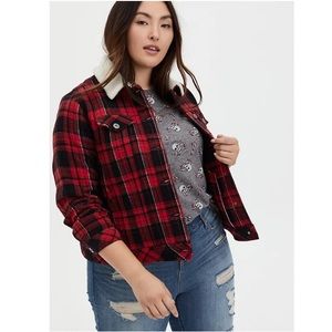 Torrid Plaid Trucker Jacket - 3X (22/24)